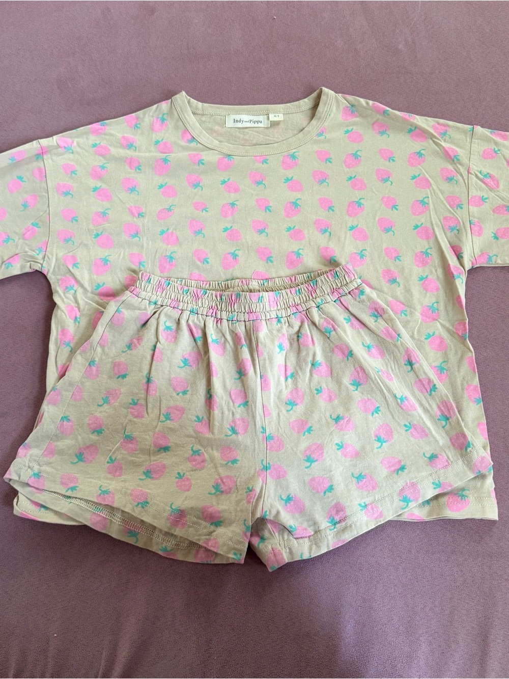 Daydreamer Pink Strawberry Print Set